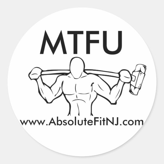 mtfu-sticker ronde sticker (Voorkant)