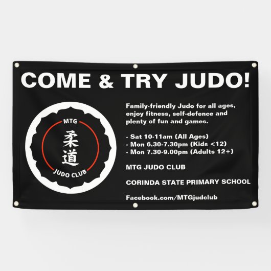 MTG Judo Club Banner (Horizontaal)