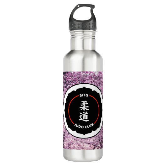 MTG Judo Club Cherry Blossom Water Bottle Waterfles (Voorkant)