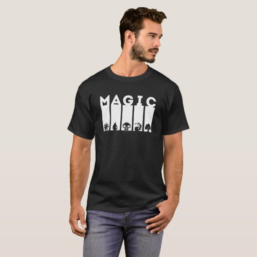 MTG Mana Symbol T-Shirt | Magic-Inspired Fantasy  (Voorkant volledig)