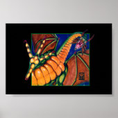 MtG Shivan Dragon afdrukken op zwart Poster (Voorkant)