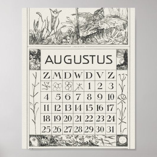 Mtheo van hoytema - kalender - reigerkunst - akkoo poster (Voorkant)