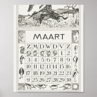 Mtheo van hoytema - kalender - reigerkunst - akkoo poster