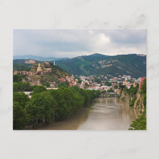 Mt'k'vari rivier stromend, Tbilisi Briefkaart (Voorkant)