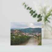 Mt'k'vari rivier stromend, Tbilisi Briefkaart (Staand voorkant)