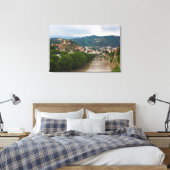 Mt'k'vari rivier stromend, Tbilisi Canvas Afdruk (Insitu (Slaapkamer))