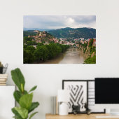 Mt'k'vari rivier stromend, Tbilisi Poster (Thuiskantoor)