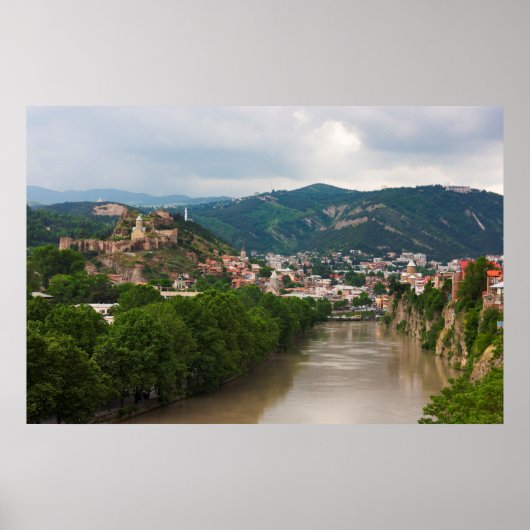 Mt'k'vari rivier stromend, Tbilisi Poster (Voorkant)