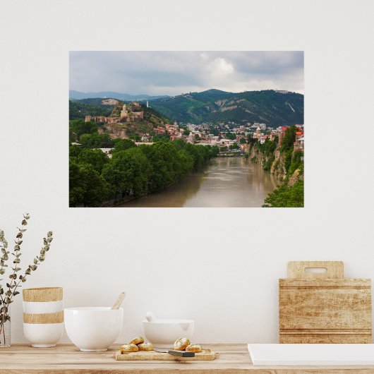 Mt'k'vari Rivierstroom, Tbilisi Poster (Keuken)