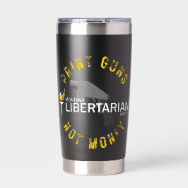 MTLP Print Pistolen niet geld Mok Geïsoleerde Drinkbeker