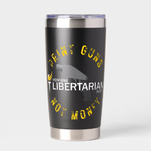 MTLP Print Pistolen niet geld Mok Geïsoleerde Drinkbeker