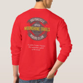 MTMRC-Mannen Lange gestroomlijnde T-Shirt, rood T-shirt (Achterkant)