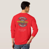 MTMRC-Mannen Lange gestroomlijnde T-Shirt, rood T-shirt (Achterkant volledig)