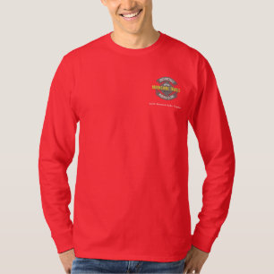 MTMRC-Mannen Lange gestroomlijnde T-Shirt, rood T-shirt