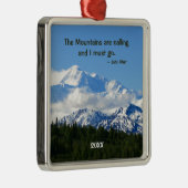 Mtns bellen/Denali - John Muir Keepslag Metalen Ornament (Rechts)