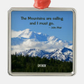 Mtns bellen/Denali - John Muir Keepslag Metalen Ornament (Voorkant)