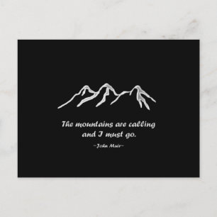 Mtns bellen/Snowy blizzard op Black Design Briefkaart