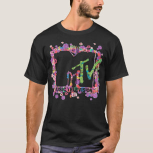 MTV Floral Logo Zip T-shirt