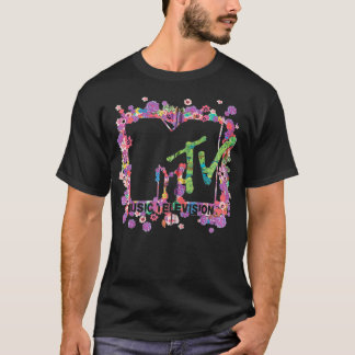 MTV Floral Logo Zip T-shirt