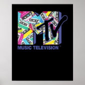 MTV-Logo met 80-tapes Retro Poster (Voorkant)