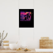 MTV-Logo met Paarse palmen in de Sunset Poster (Keuken)