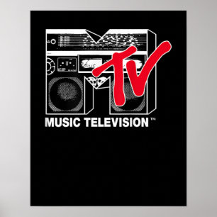 MTV Logo Red Boombox Grafisch Poster