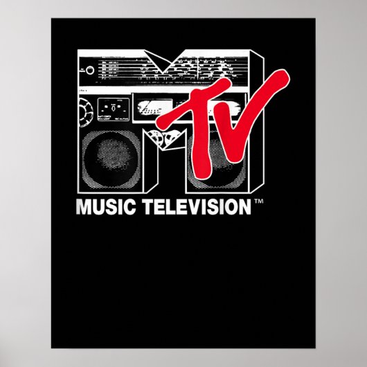 MTV Logo Red Boombox Grafisch Poster (Voorkant)