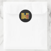 Mtv Logo WTF-stijl met speciale kleuren Ronde Sticker (Tas)