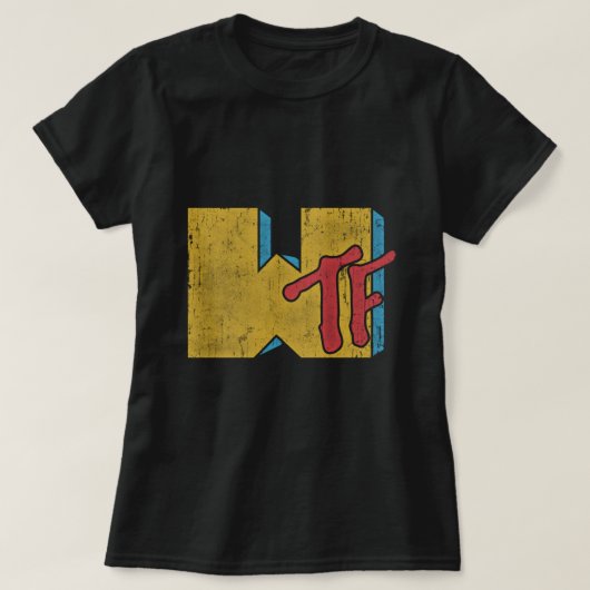 Mtv Logo WTF-stijl met speciale kleuren T-shirt (Design voorkant)