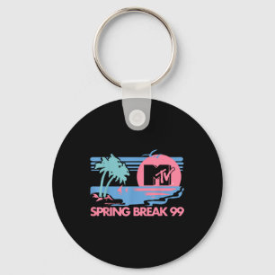 MTV Pastel Kleuren Strand Spring Break Logo Sleutelhanger
