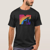 MTV Rainbow Logo Music Television Graphic T-shirt (Voorkant)