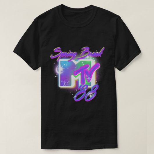 Mtv Spring Break '88 Airbrzed Text.png T-shirt (Design voorkant)