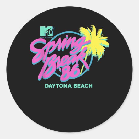 MTV Spring Break Daytona Ronde Sticker (Voorkant)