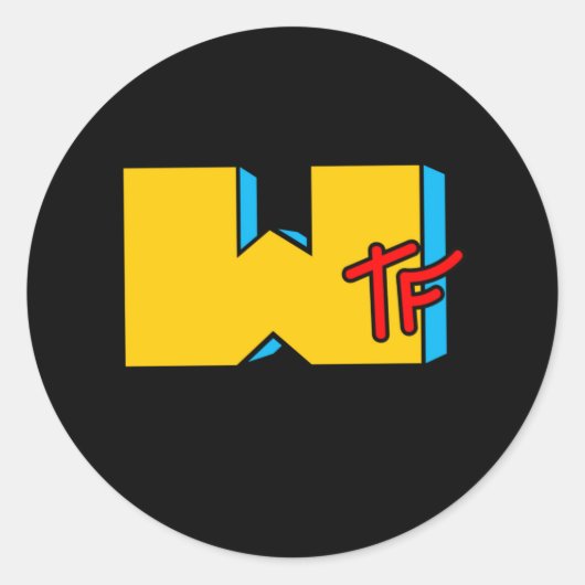 MTV WTF ging naar muziek Ronde Sticker (Voorkant)