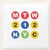 MTW logo  Glazen Onderzetter (Voorkant)