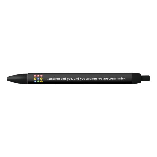 MTW "Wij zijn gemeenschap" Zwarte Inkt Pen (Voorkant)