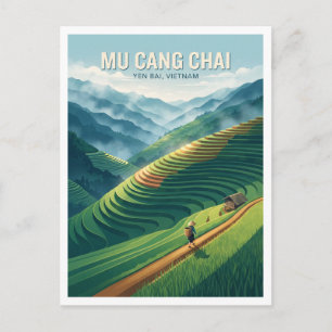 Mu Cang Chai Rijstterrassen Vietnam Reis Souvenir Briefkaart