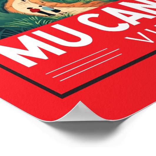 Mu Cang Chai Vietnam Reizen Retro Embleem Poster (Hoek)