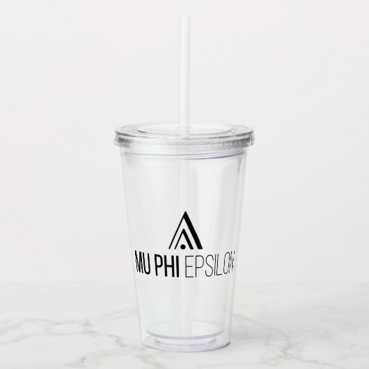 Mu Phi Epsilon-logo Acryl Drinkbeker (Voorkant)