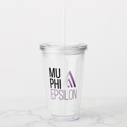 Mu Phi Epsilon-logo Acryl Drinkbeker (Voorkant)