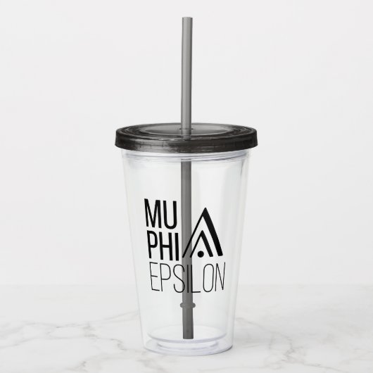 Mu Phi Epsilon-logo Acryl Drinkbeker (Voorkant)