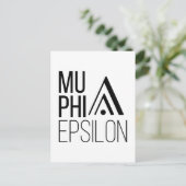 Mu Phi Epsilon-logo Briefkaart (Staand voorkant)