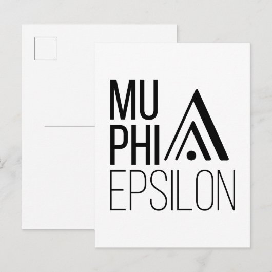 Mu Phi Epsilon-logo Briefkaart (Voorkant / Achterkant)