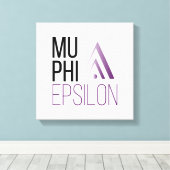 Mu Phi Epsilon-logo Canvas Afdruk (Insitu (Houten vloer))
