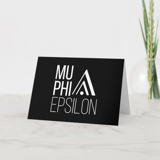 Mu Phi Epsilon-logo Kaart (Voorkant)