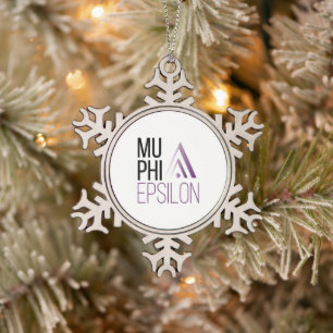 Mu Phi Epsilon-logo Tin Sneeuwvlok Ornament