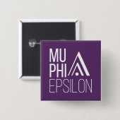 Mu Phi Epsilon-logo Vierkante Button 5,1 Cm (Voorkant /achterkant)