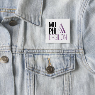 Mu Phi Epsilon-logo Vierkante Button 5,1 Cm