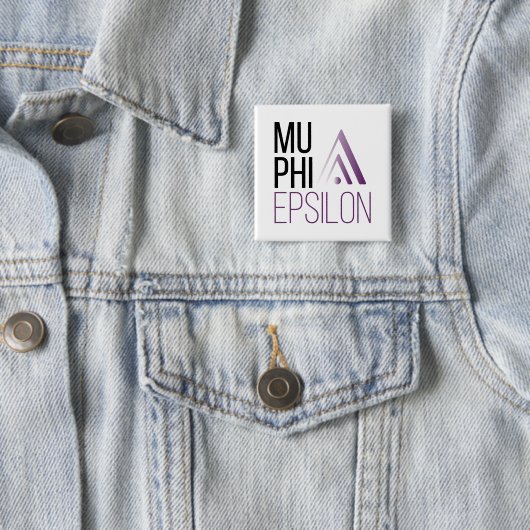 Mu Phi Epsilon-logo Vierkante Button 5,1 Cm (In situ)