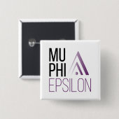 Mu Phi Epsilon-logo Vierkante Button 5,1 Cm (Voorkant /achterkant)